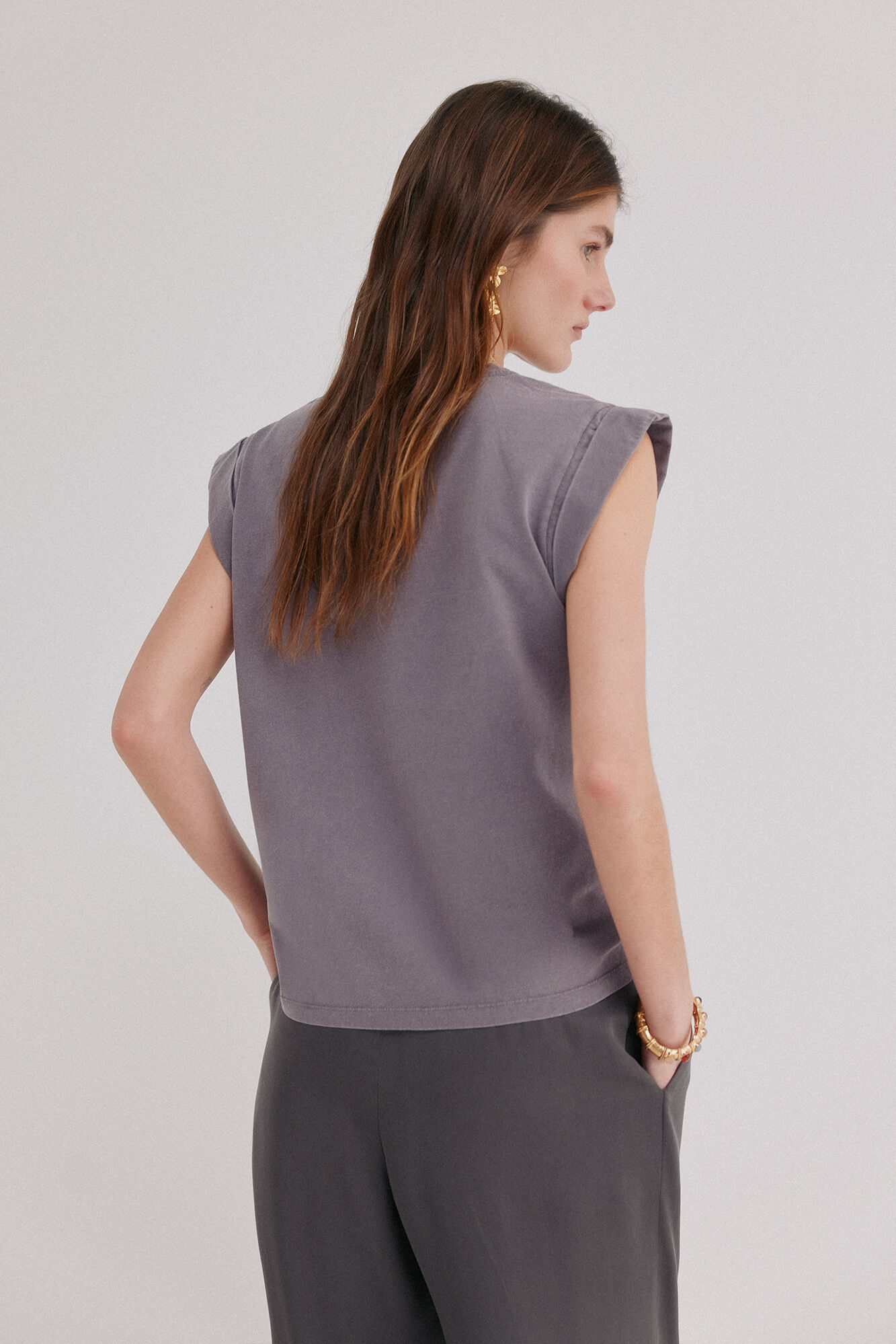 Hoss Intropia Mabel. T-shirt com aba Roxo
