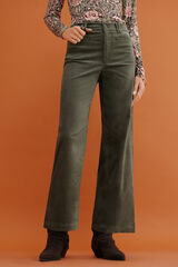 Hoss Intropia Paulette. Pantalón wide leg Kaki