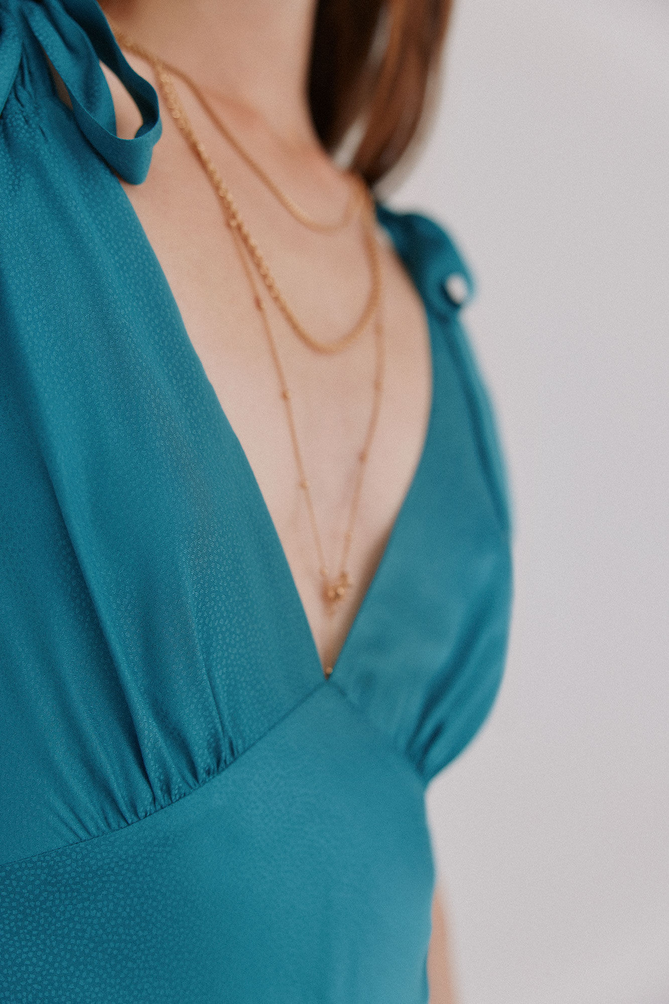 Hoss Intropia Leonor. Vestido fluido Turquesa