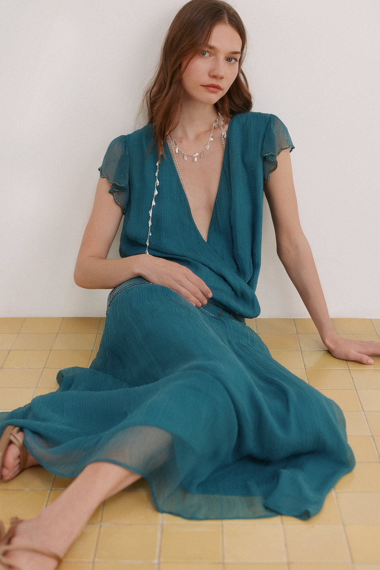 Hoss Intropia Ander. Beaded dress Green