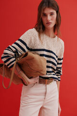 Hoss Intropia Striped jumper Ism&eacute;rie Blue