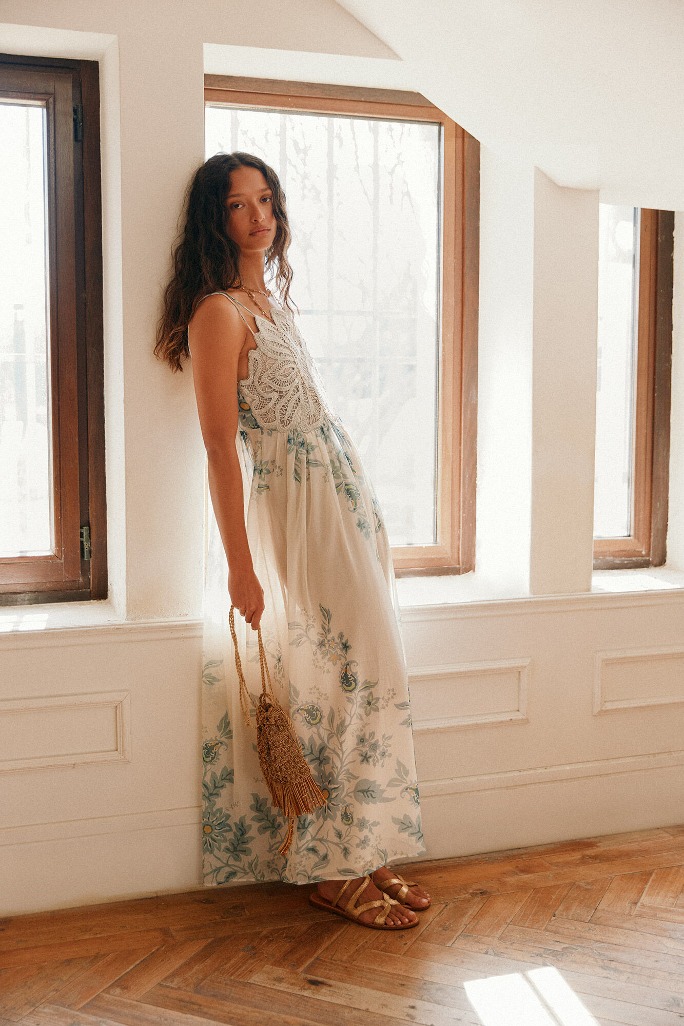 Hoss Intropia Aria. Printed dress white