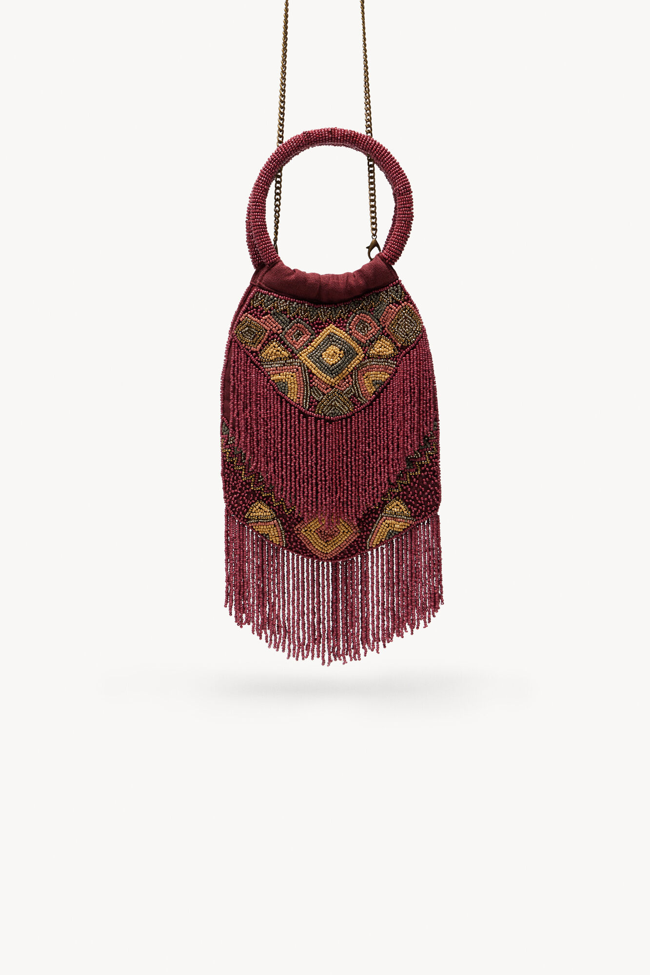 Hoss Intropia Mafalda. Ethnic beaded bag Red
