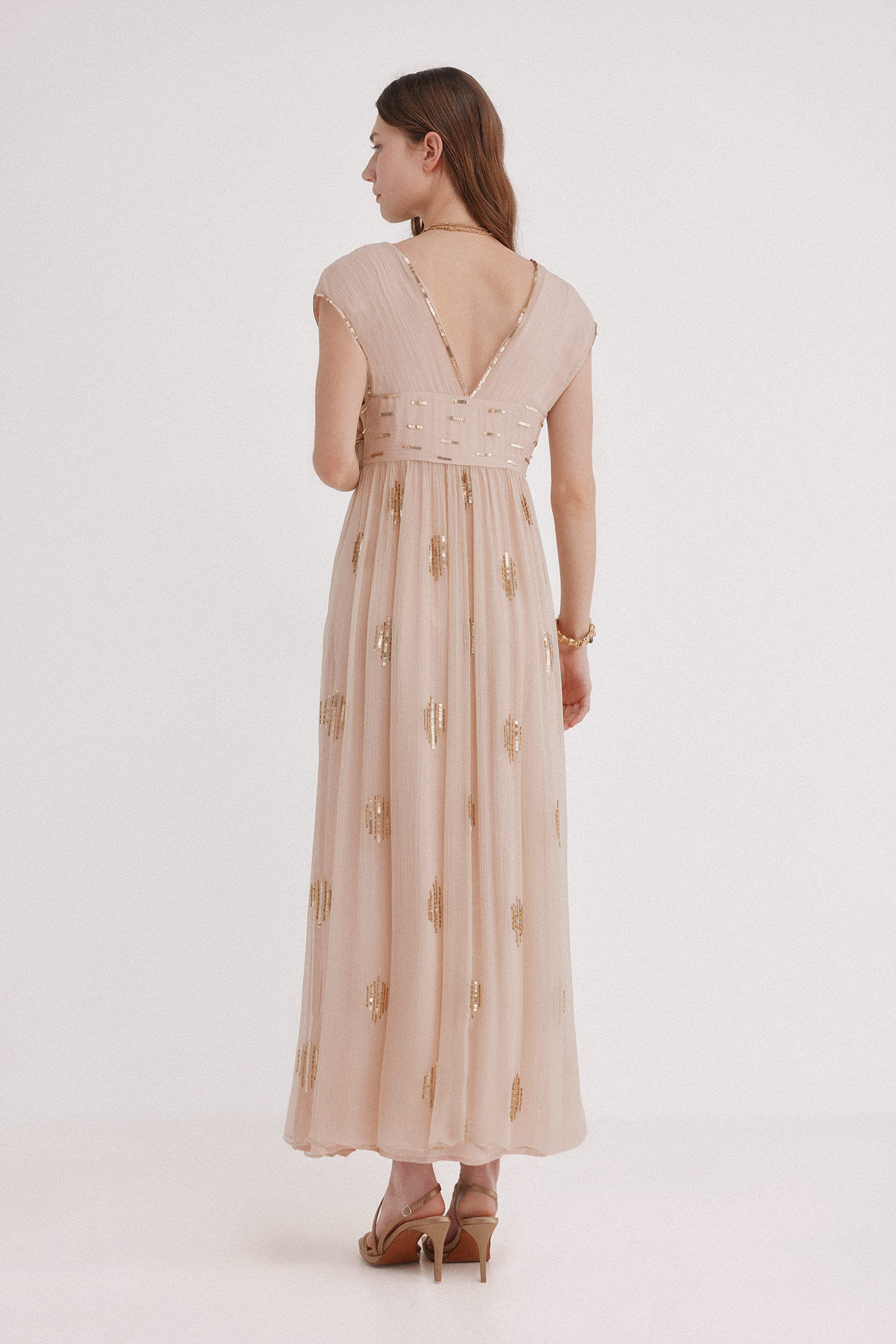 Hoss Intropia Aurora. Embroidered dress Pink