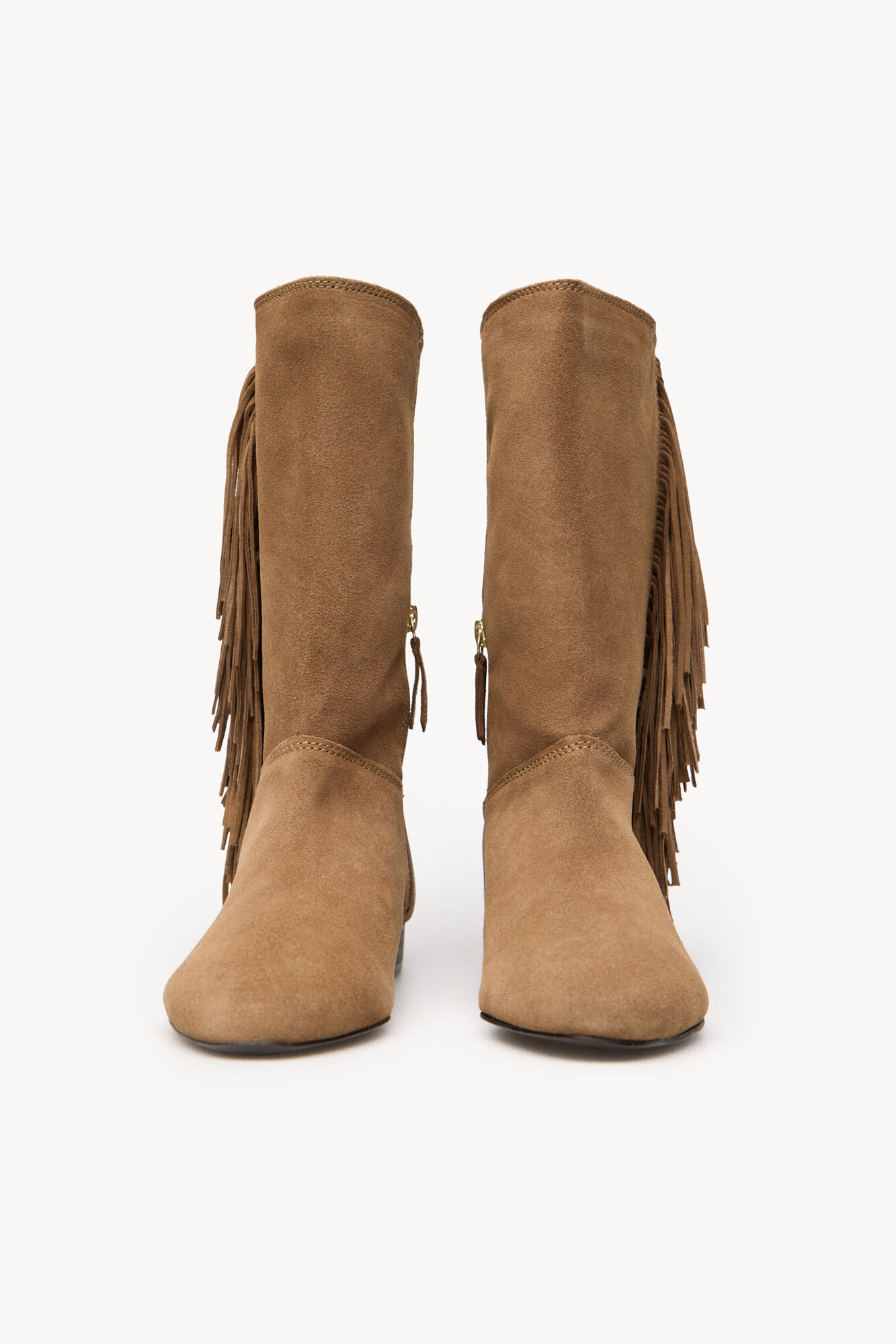 Hoss Intropia Lola. Botas serraje flecos