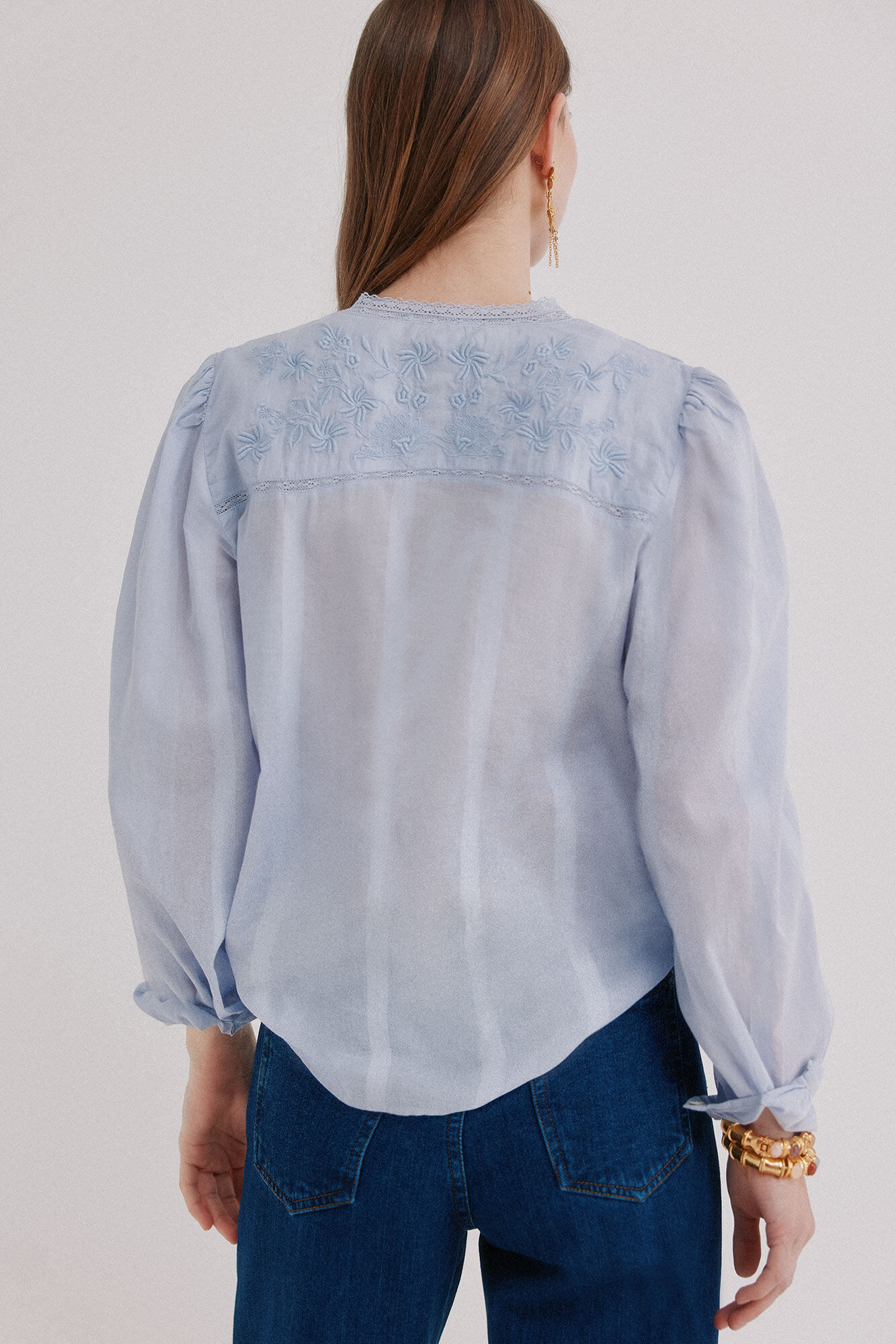 Hoss Intropia Clara romantic blouse Blue