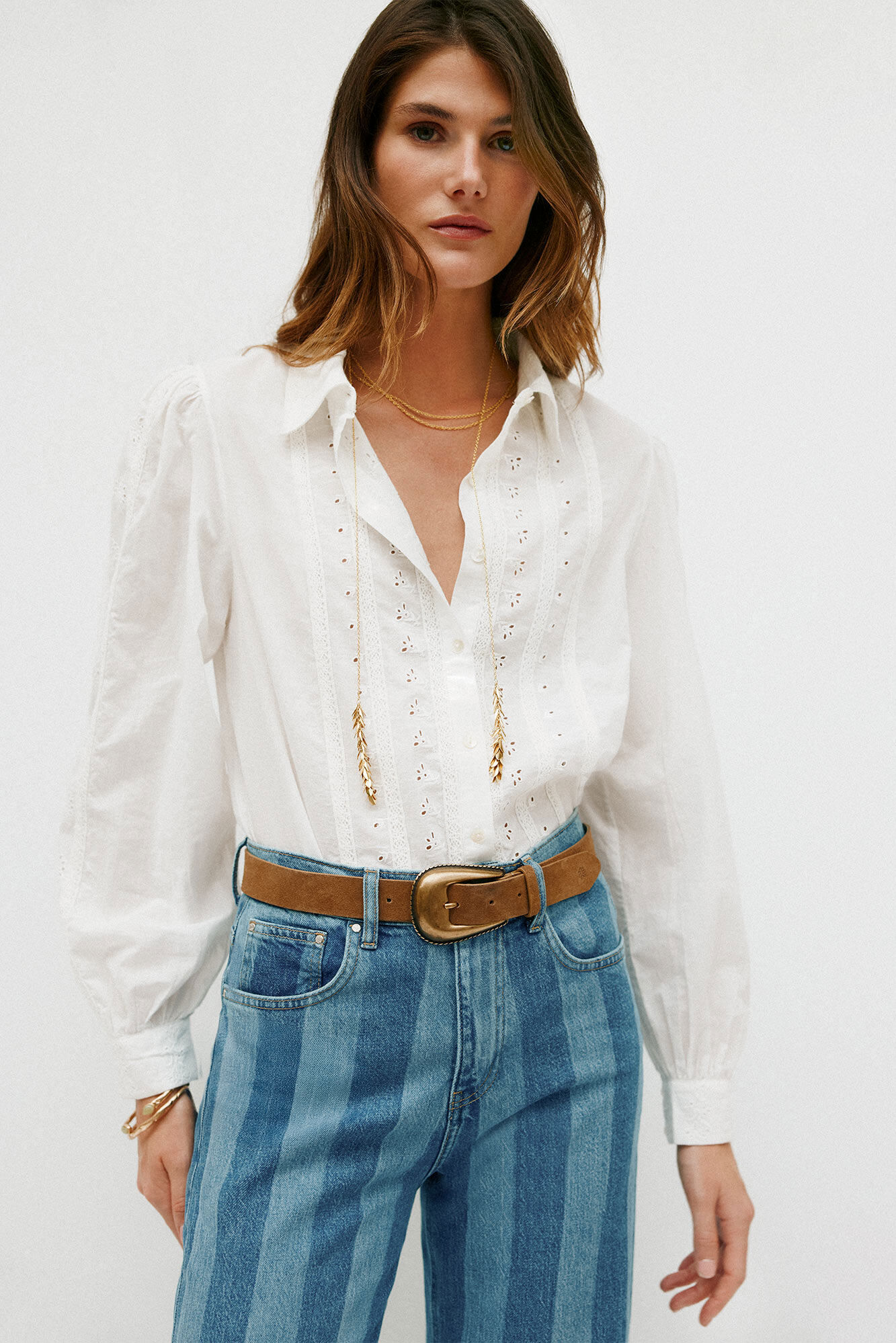 Hoss Intropia Carmen. Minimalist blouse White