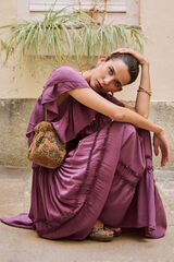 Hoss Intropia Nina. Velvet and beaded bag Gold