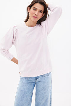 Hoss Intropia Telma. Cotton sweatshirt with logo Pink