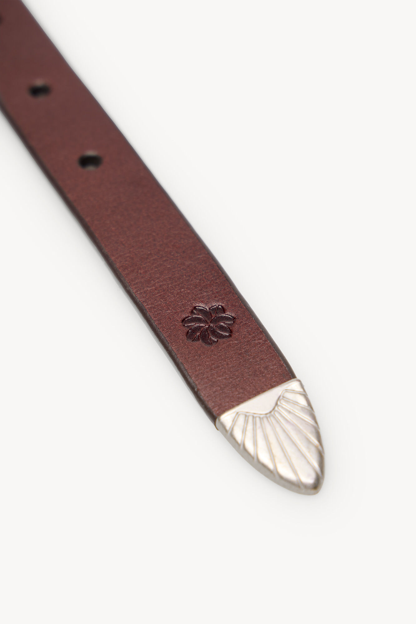 Hoss Intropia Luanda. Cintur&oacute;n ancho piel Granate