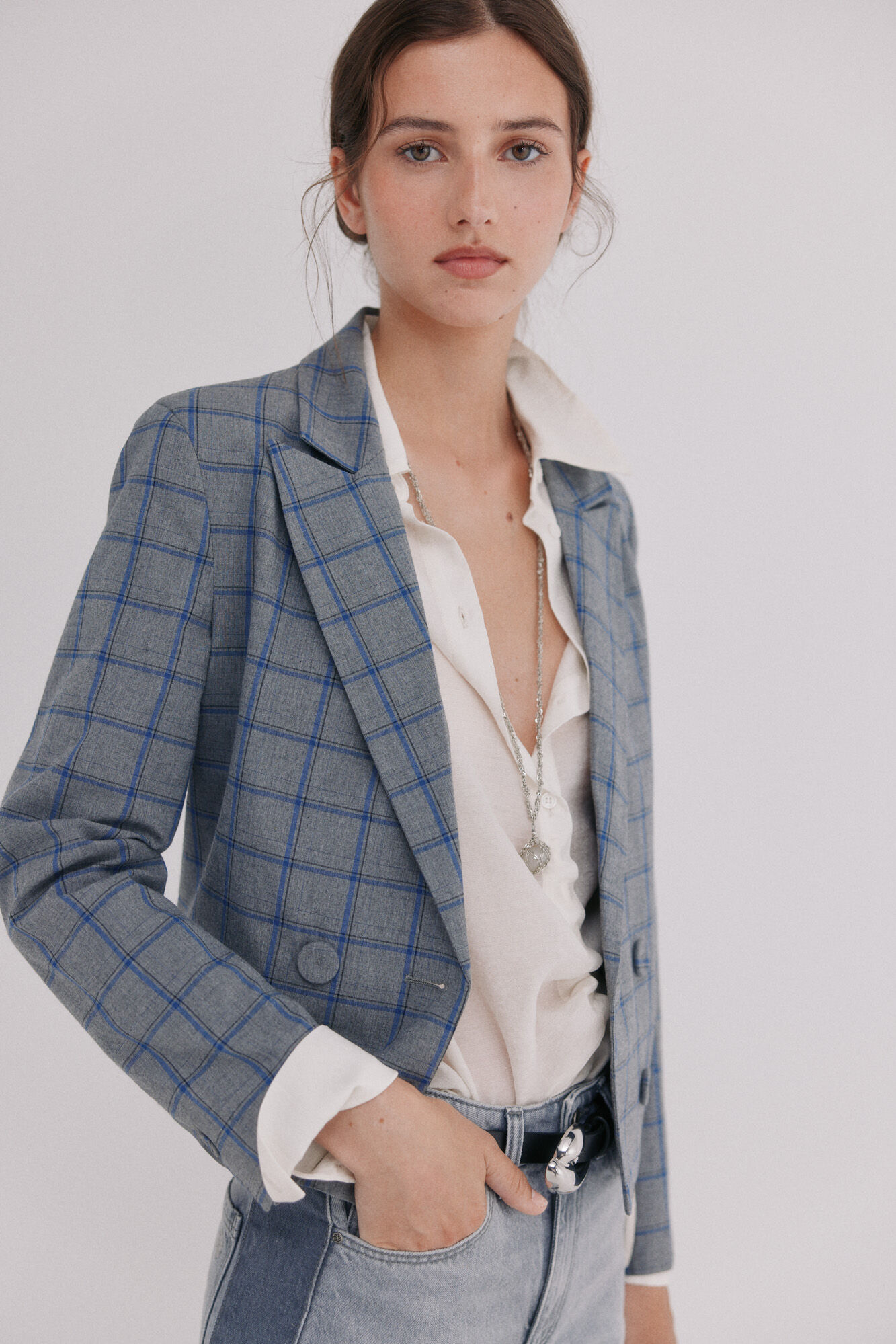 Hoss Intropia Estela. Blazer cuadros