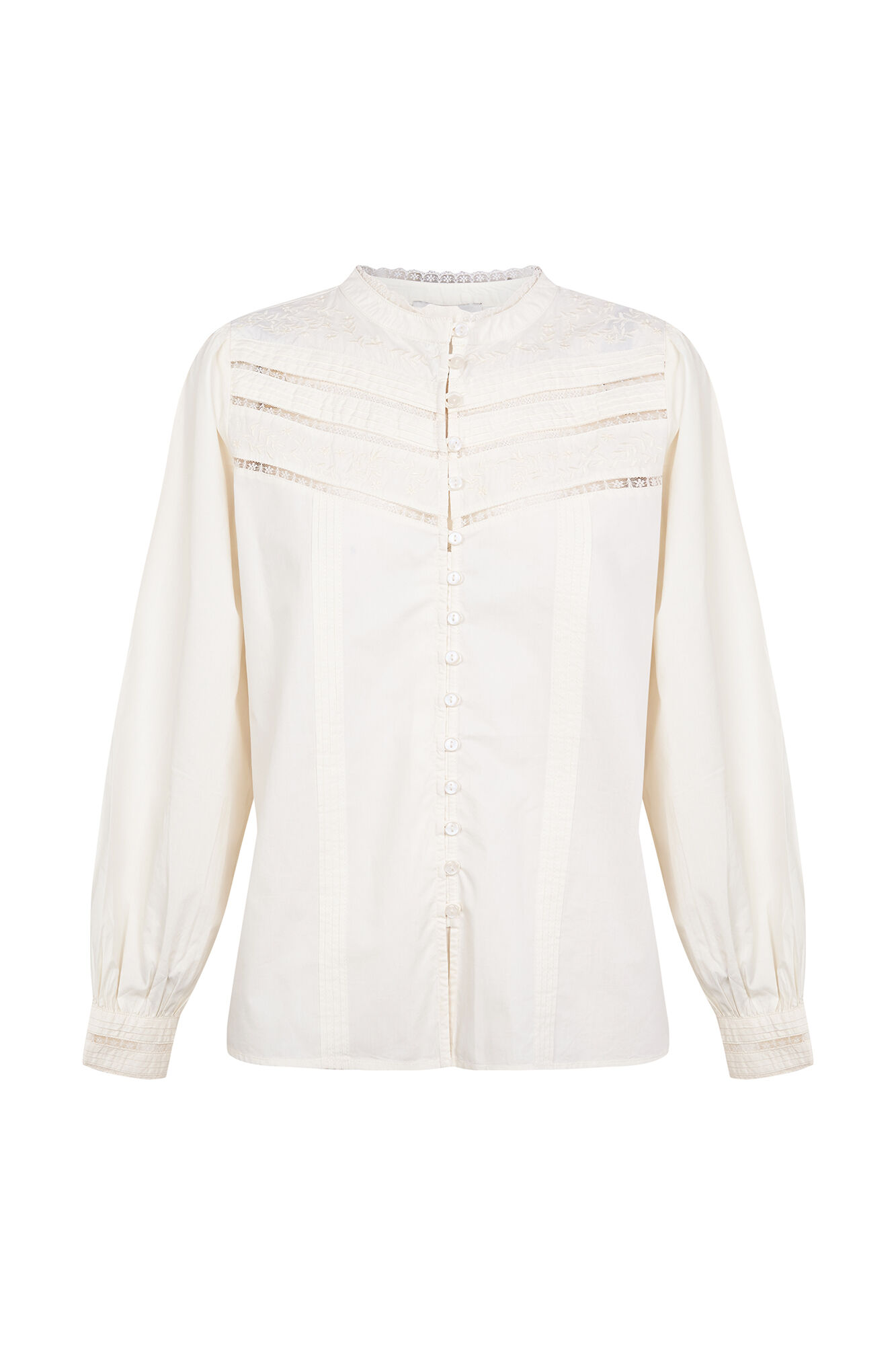 Hoss Intropia Catherine. Blusa rom&aacute;ntica Beige