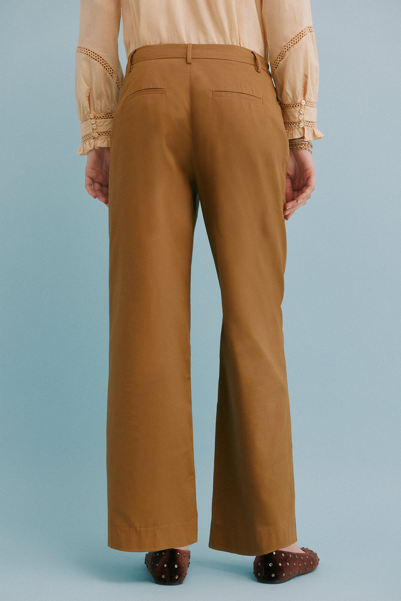 Hoss Intropia Paula. Pantal&oacute;n con pliegues Amarillo