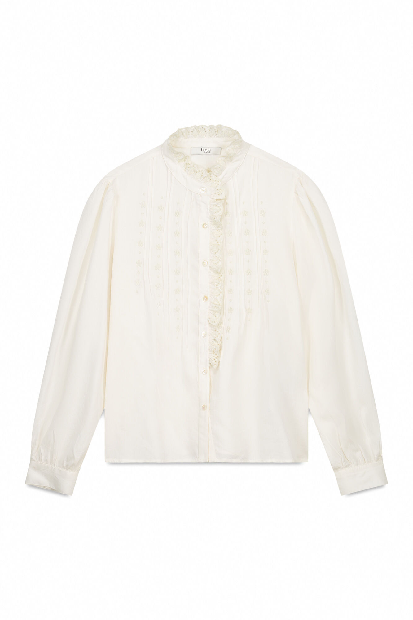 Hoss Intropia Colette. Embroidered blouse Ivory