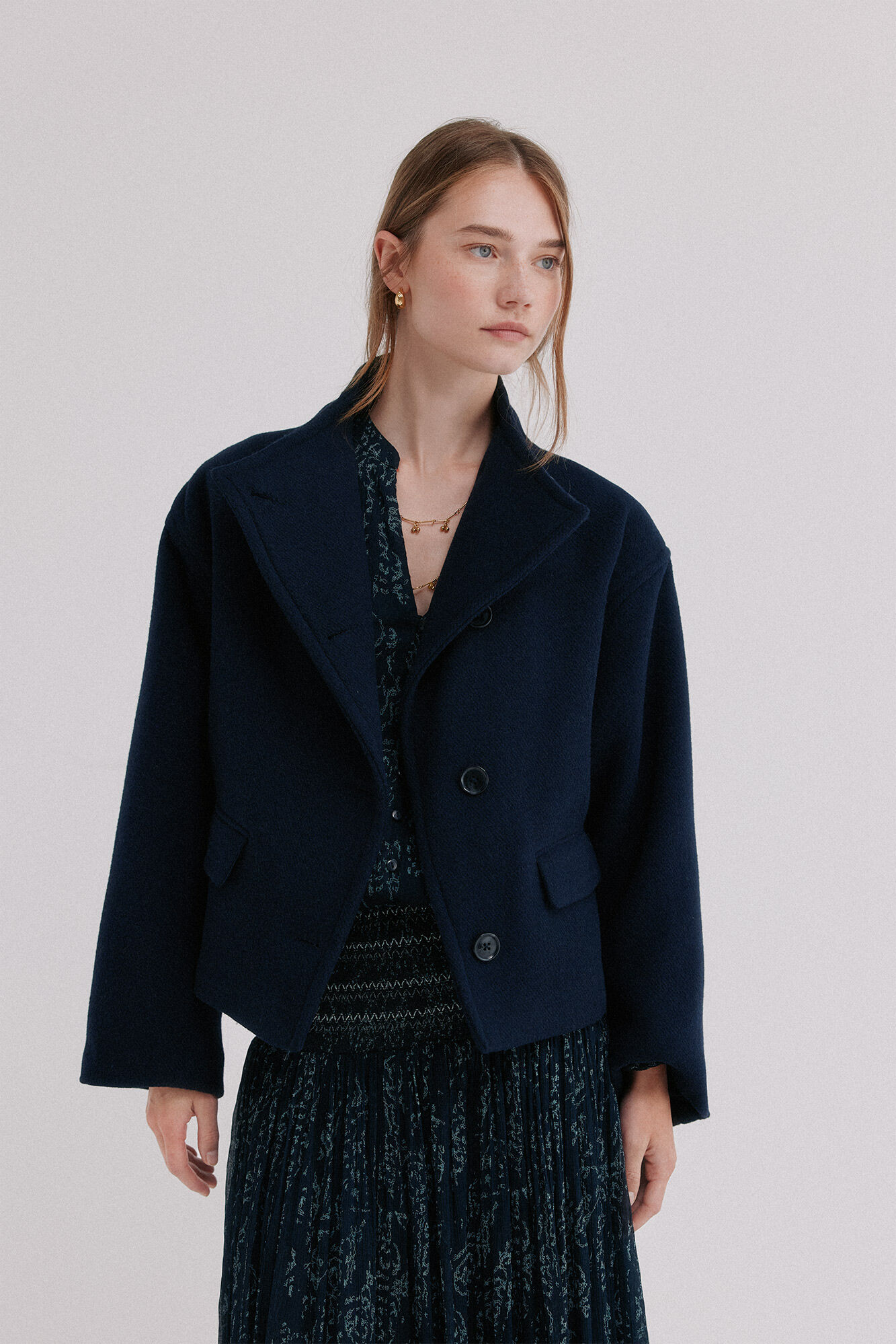 Hoss Intropia Flavia. High neck coat