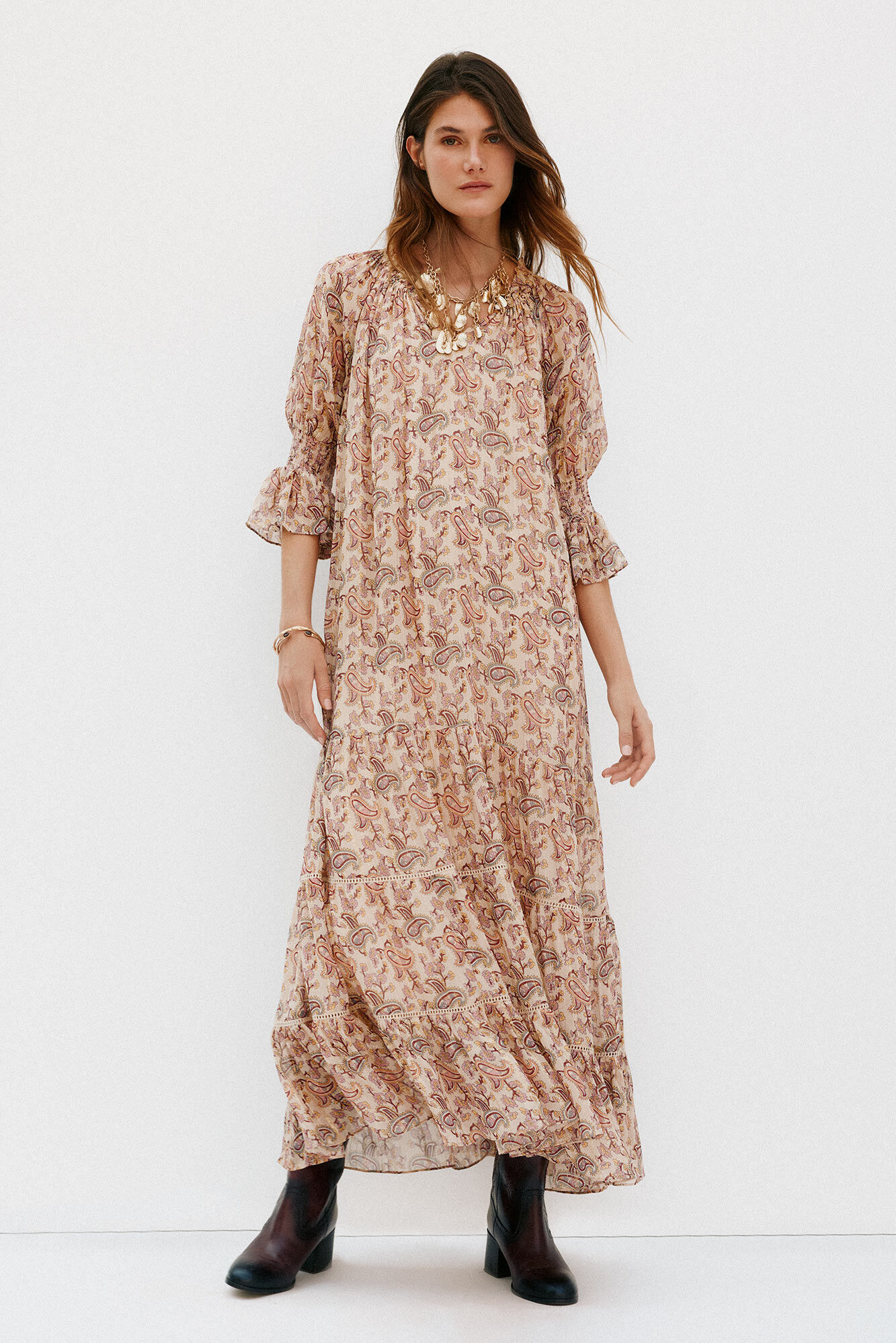 Hoss Intropia Lidia. Vestido com estampado paisley Multicolorido