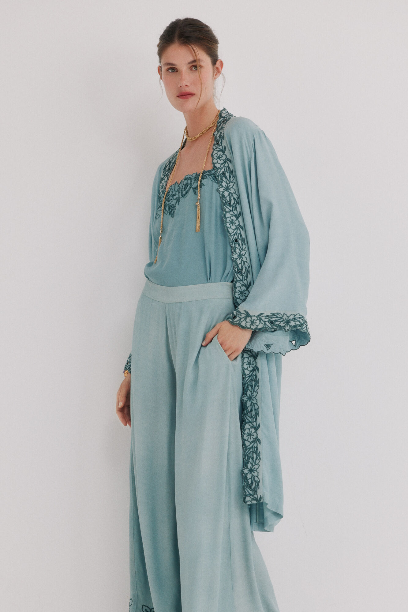 Hoss Intropia Katrina. Long kimono Blue