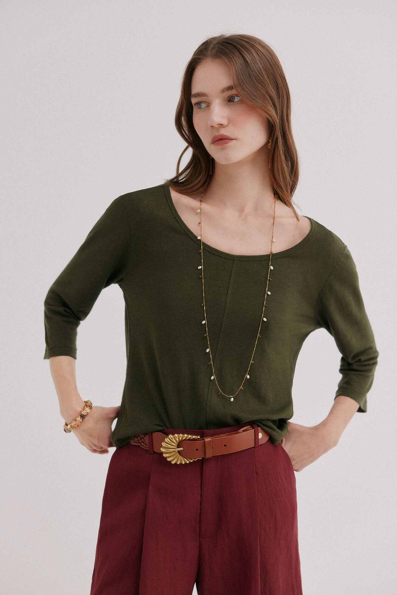 Hoss Intropia Mona. T-shirt gola redonda