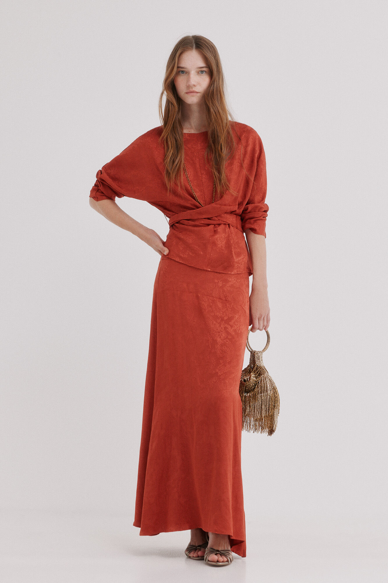 Hoss Intropia Clea .Blusa jacquard Rosa