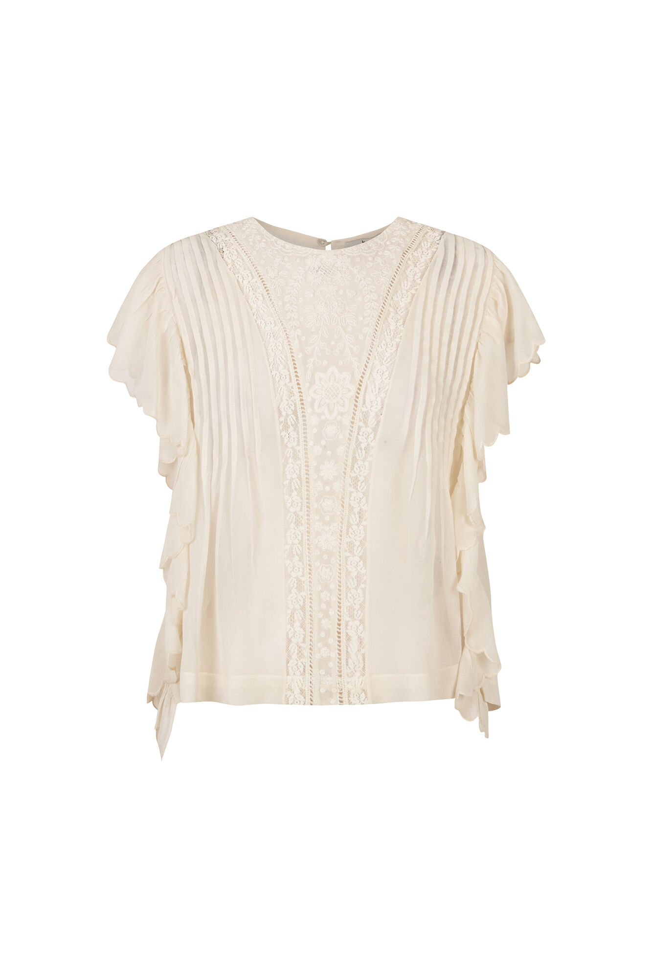 Hoss Intropia Cindy. Blusa rom&acirc;ntica Ecru