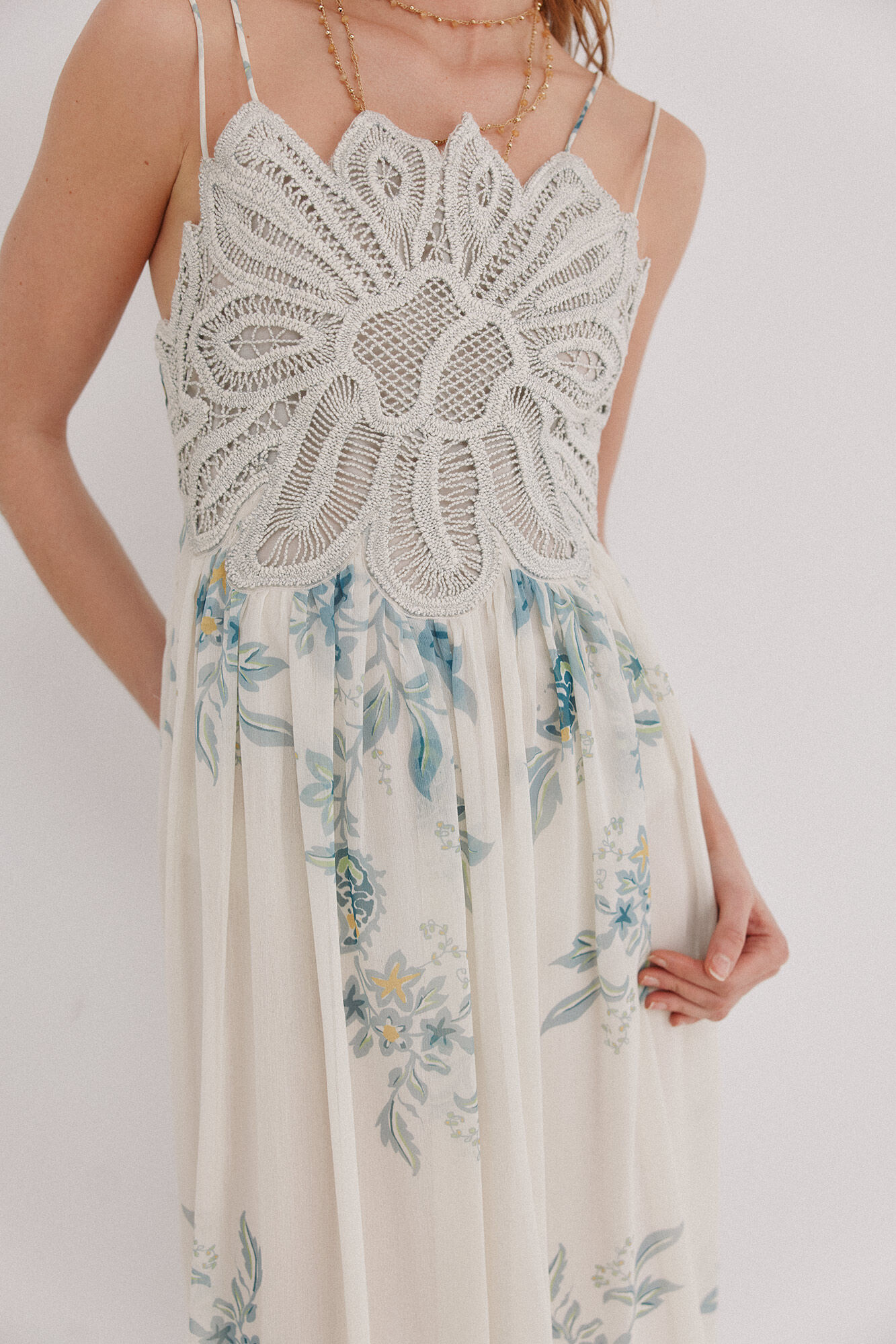 Hoss Intropia Aria. Printed dress white