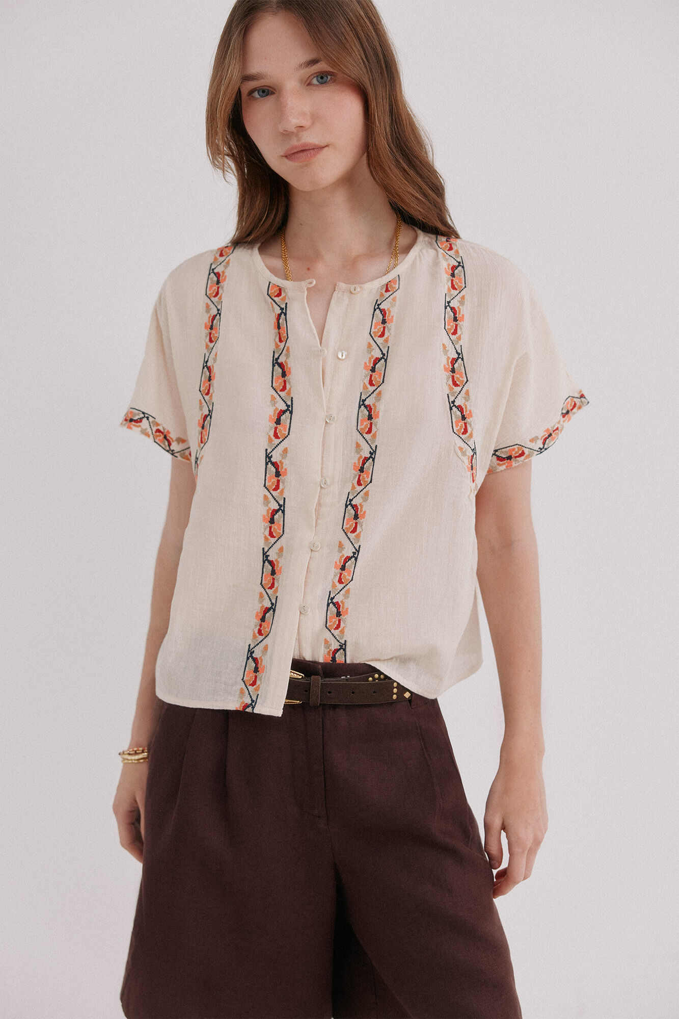 Hoss Intropia Cloe. Fluid blouse Ivory