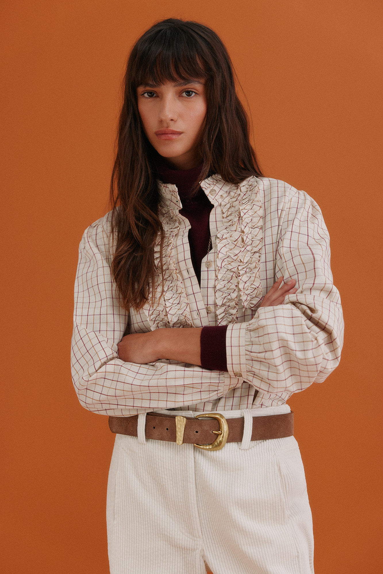 Hoss Intropia Gina. Blusa a cuadros