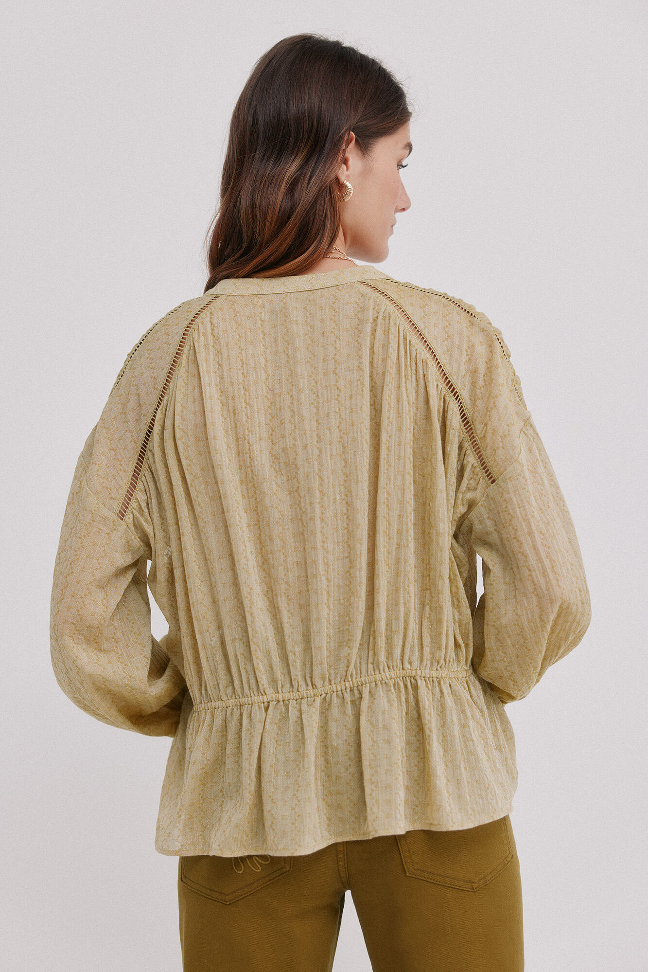 Hoss Intropia Guiomar. Blusa boho Kaki