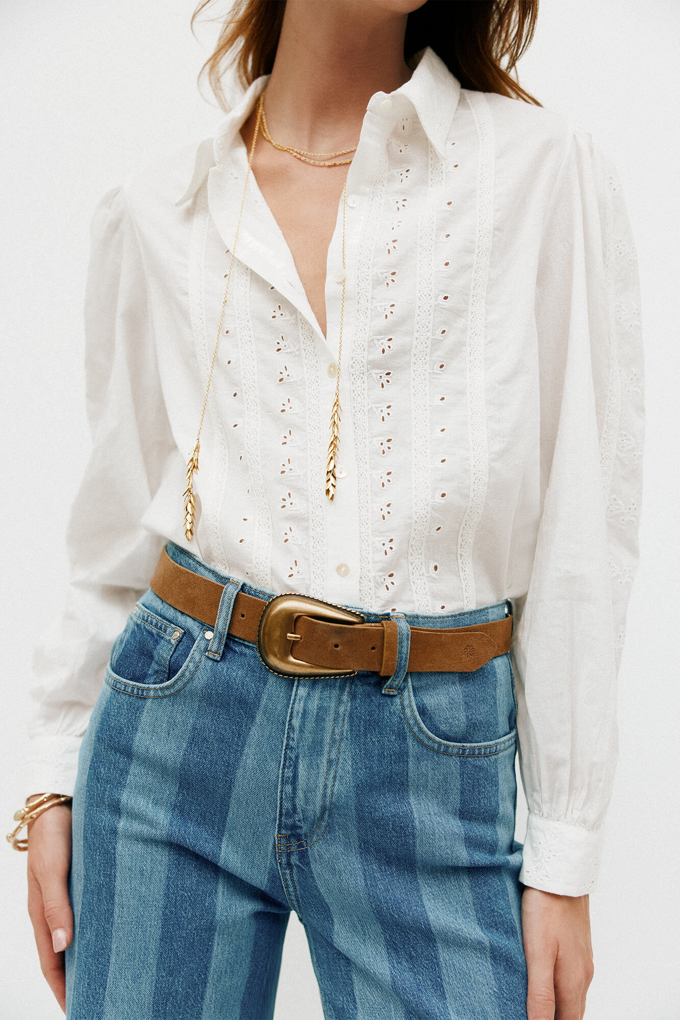 Hoss Intropia Carmen. Minimalist blouse White