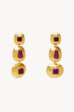Hoss Intropia Maisie. Stone-encrusted earrings Gold