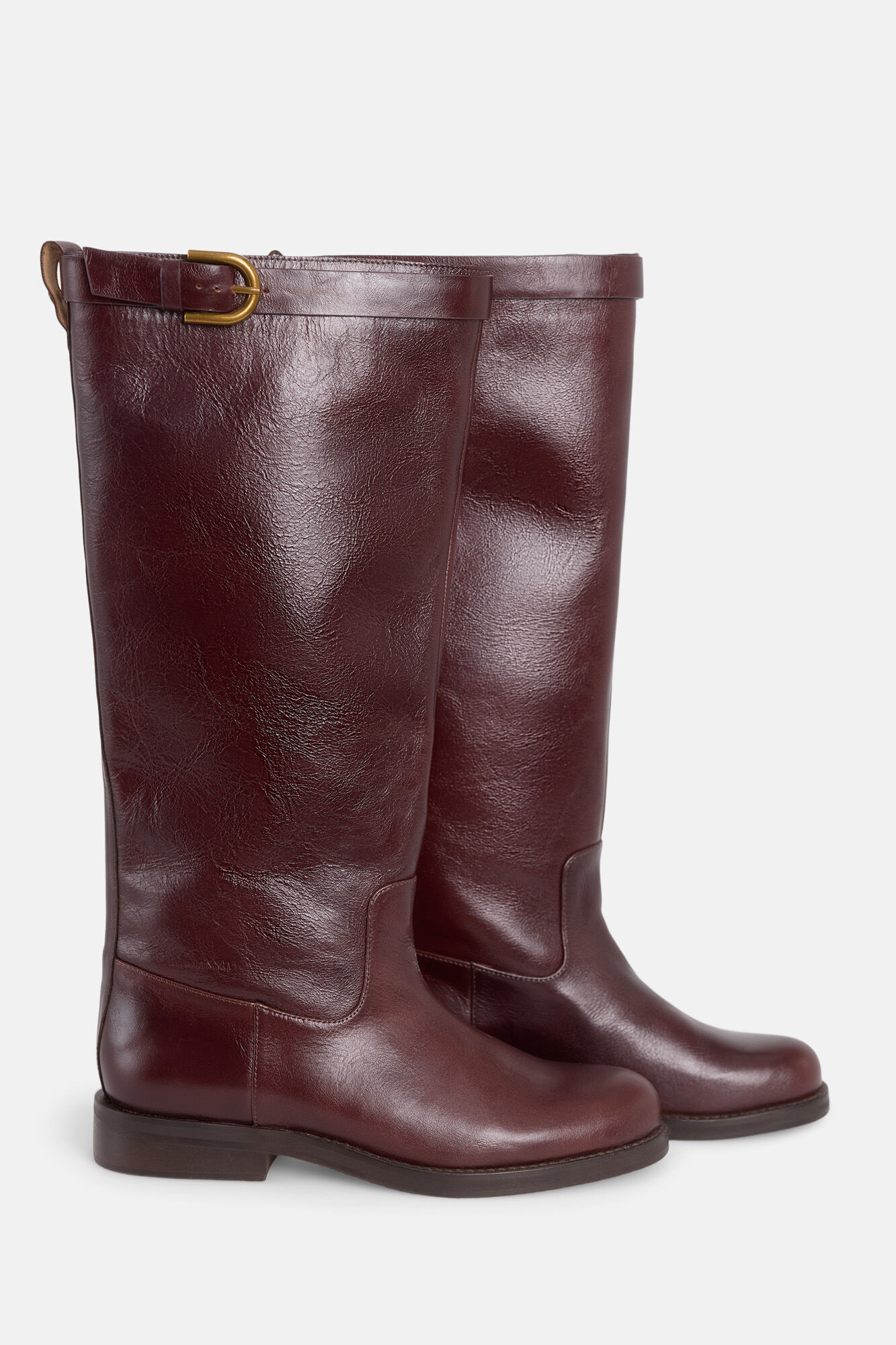 Hoss Intropia Macarena. Bota de piel alta h&iacute;pica