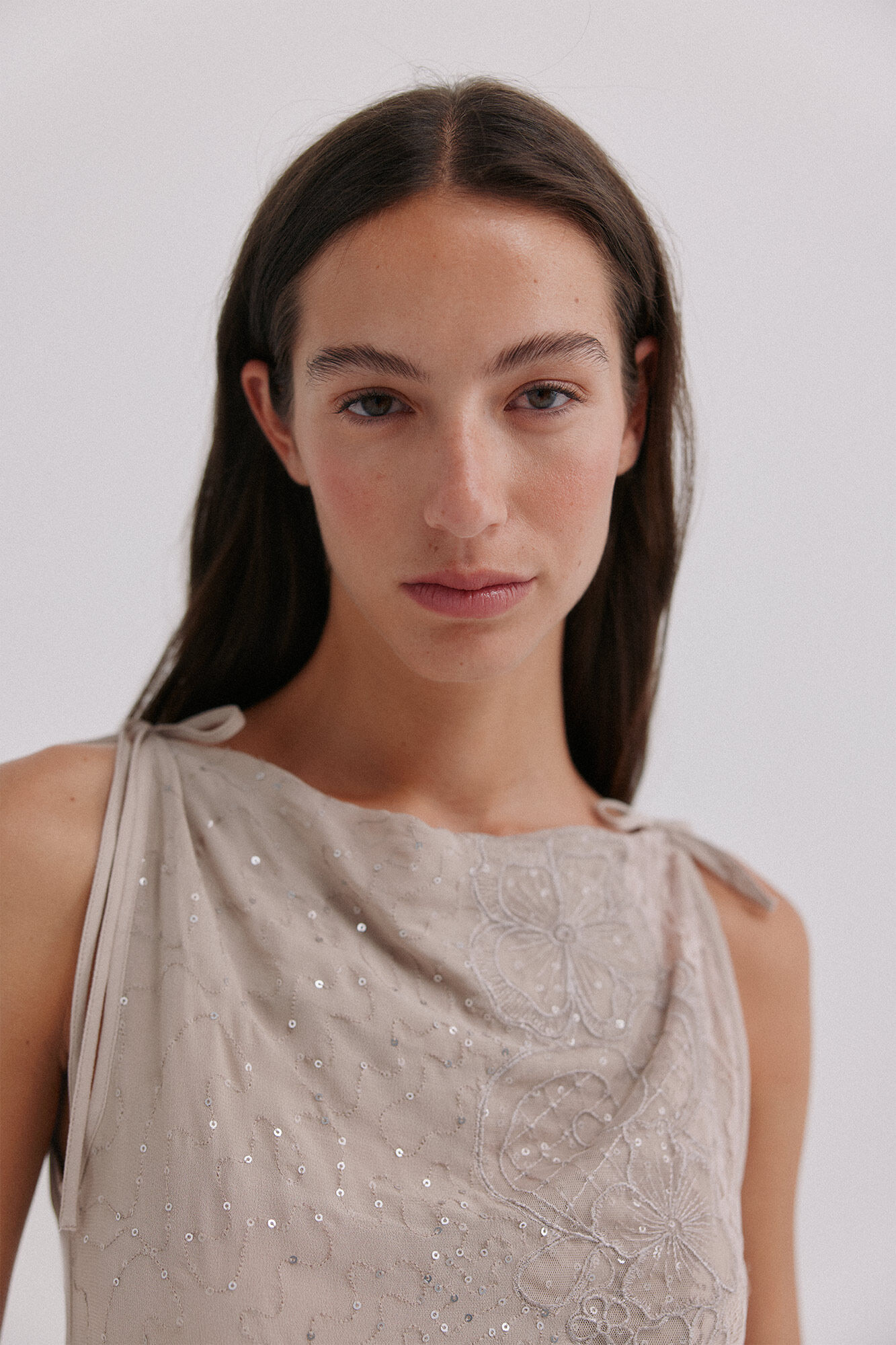 Hoss Intropia Colette. Romantic top Gray