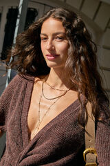 Hoss Intropia Mar&iacute;a. Collar largo multicadenas Dorado