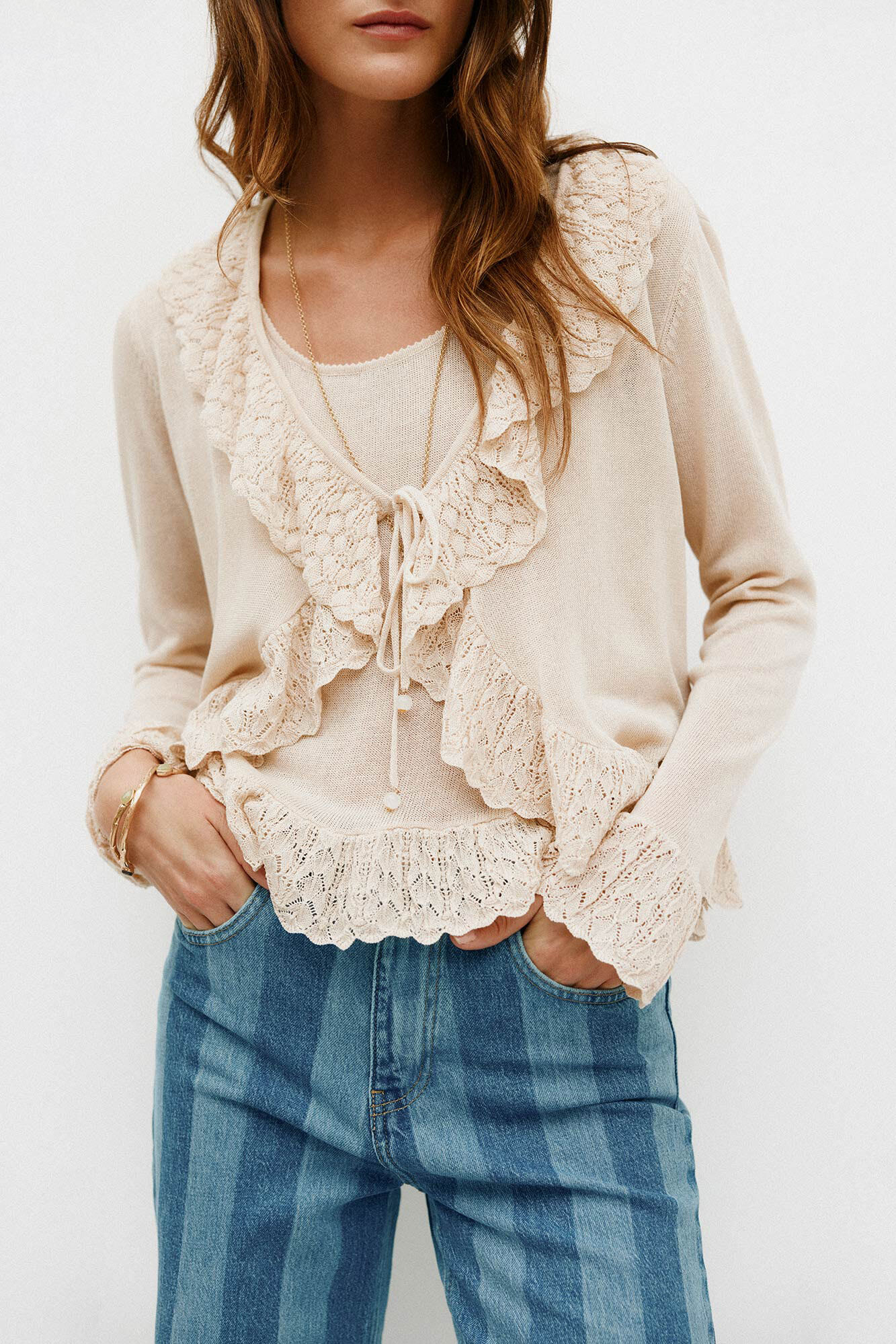 Hoss Intropia Nina. Chaqueta de tricot rom&aacute;ntica