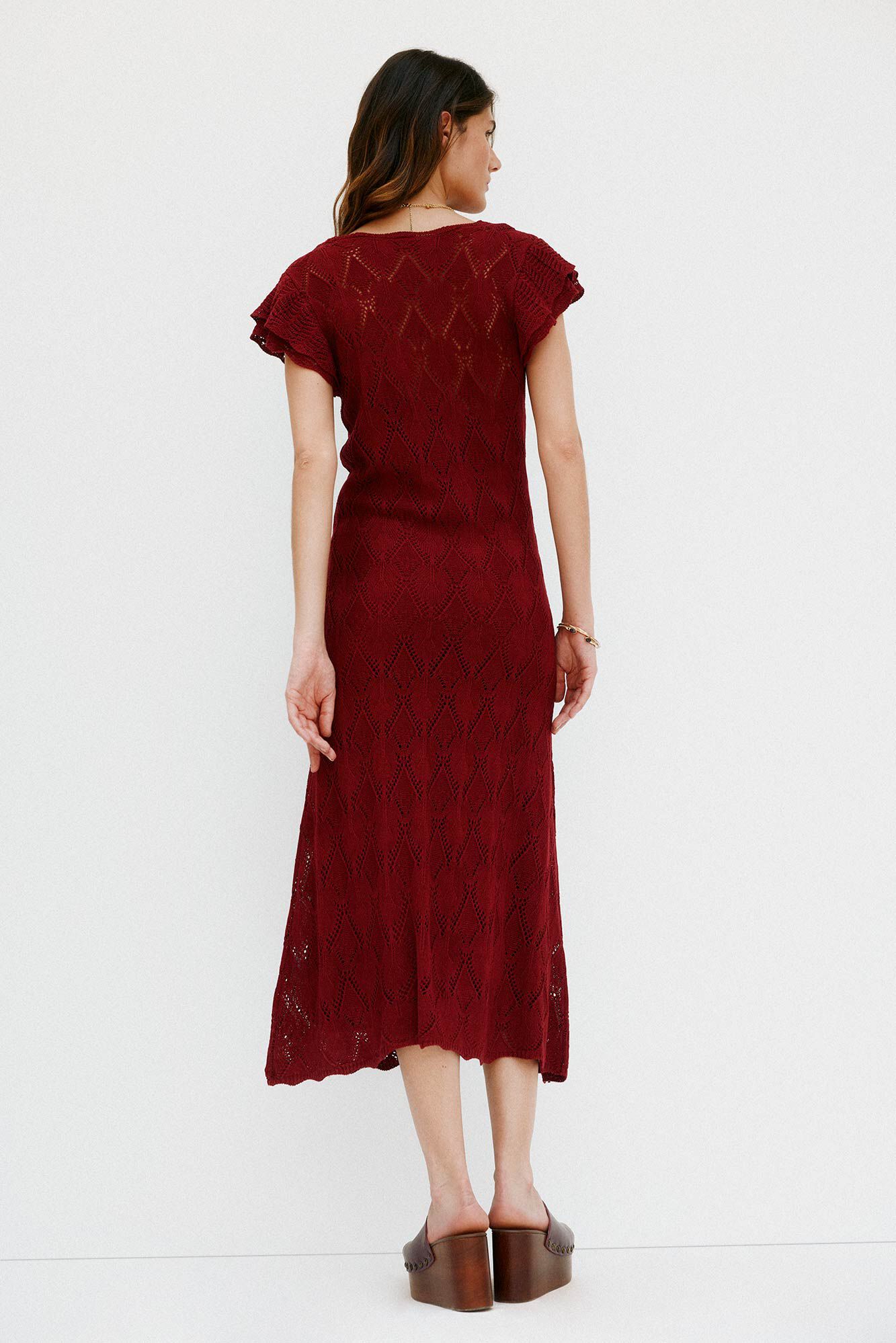 Hoss Intropia Lina. Knitted dress Burgundy