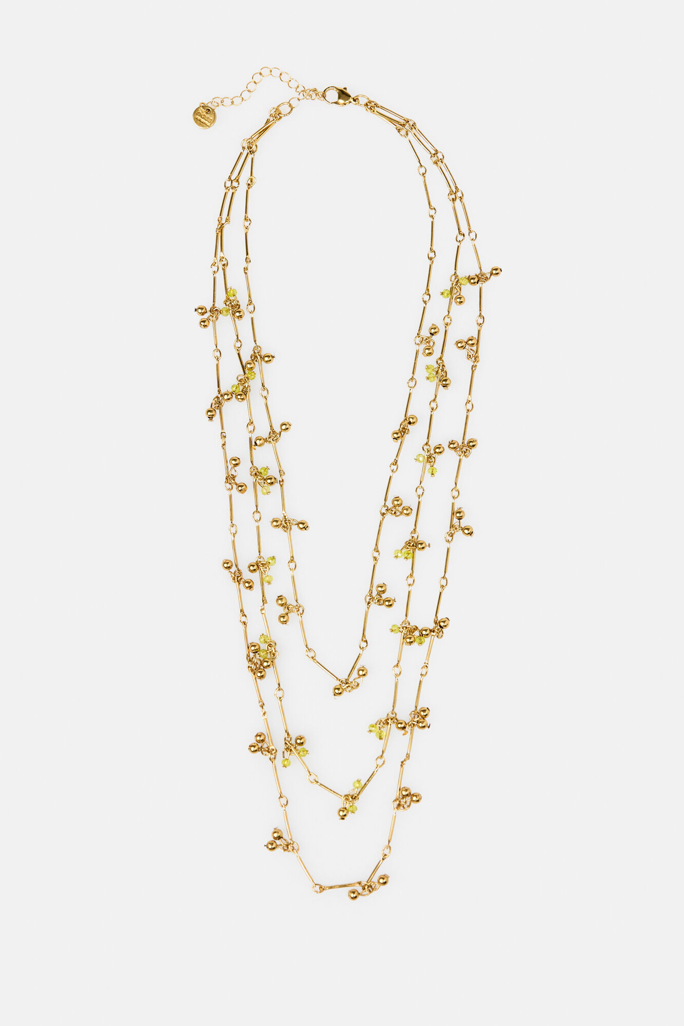 Hoss Intropia Leonor. Collar multitiras ba&ntilde;ado en oro
