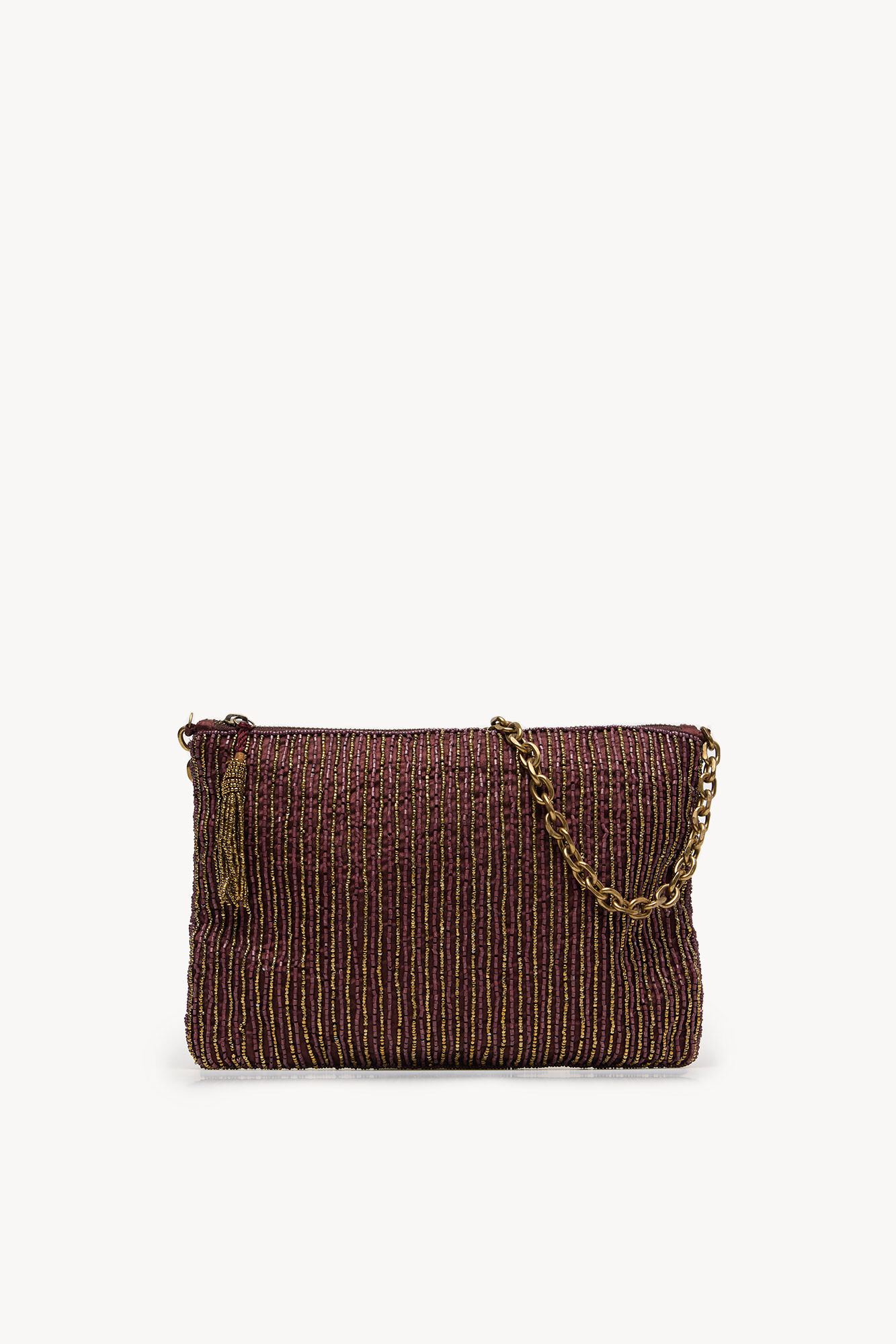 Hoss Intropia Nahia. Beaded bag Burgundy