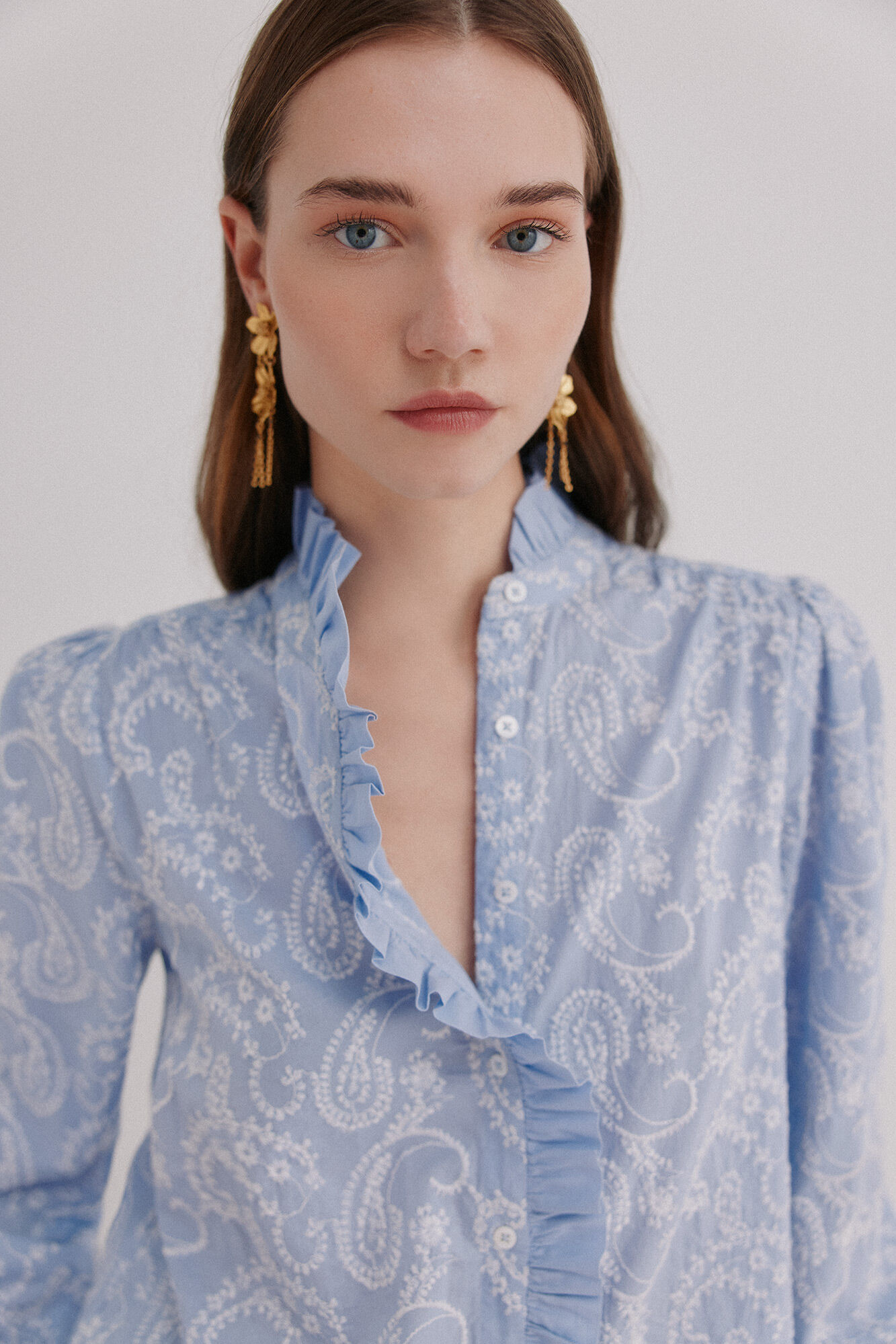 Hoss Intropia Embroidered blouse CANDELA Blue