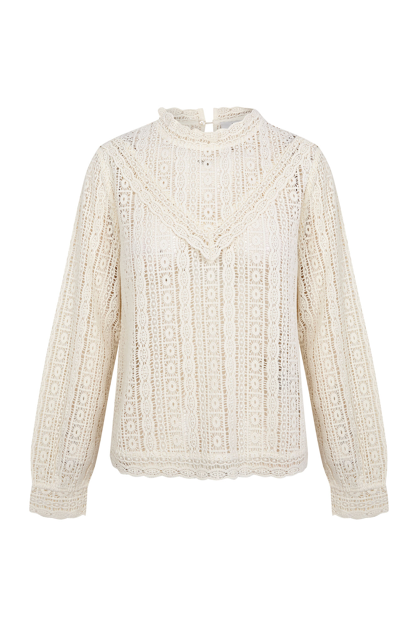 Hoss Intropia Camille. Blusa de guipur Marfil