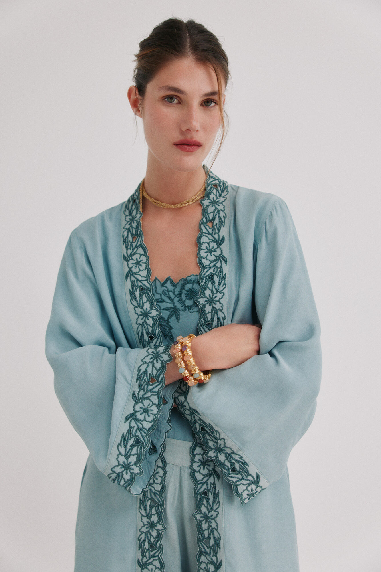 Hoss Intropia Katrina. Long kimono Blue