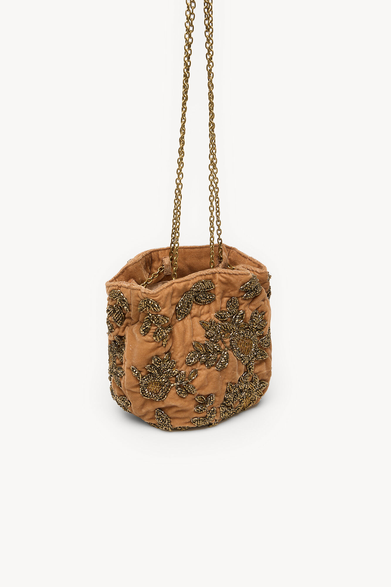 Hoss Intropia Nina. Velvet and beaded bag Gold