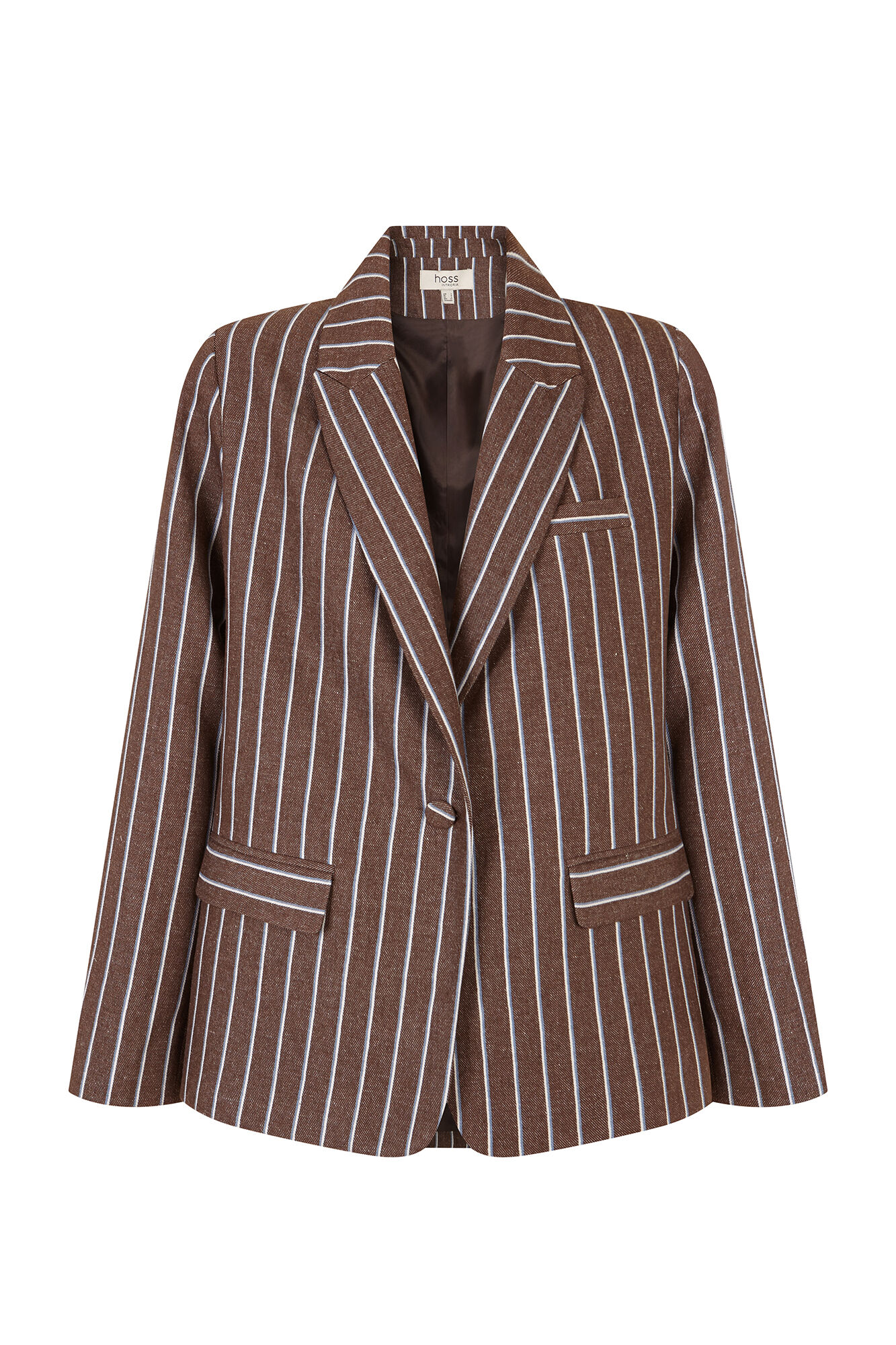 Hoss Intropia Elia. Blazer a rayas Marron oscuro