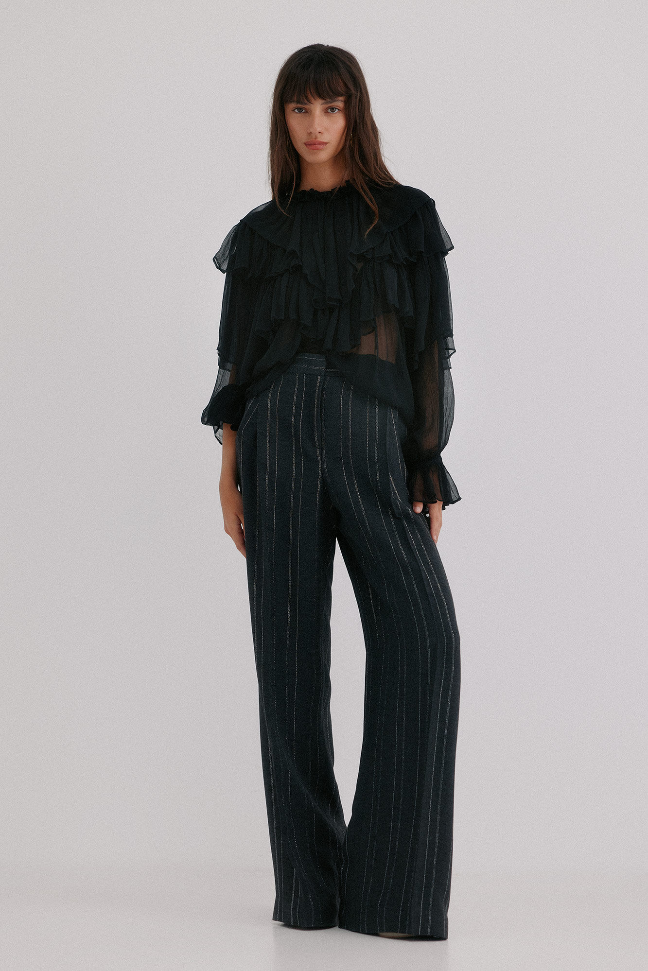 Hoss Intropia Giulia. Blusa rom&aacute;ntica Negro