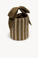 Hoss Intropia Nelsa. Bolso abalorios lazo Kaki