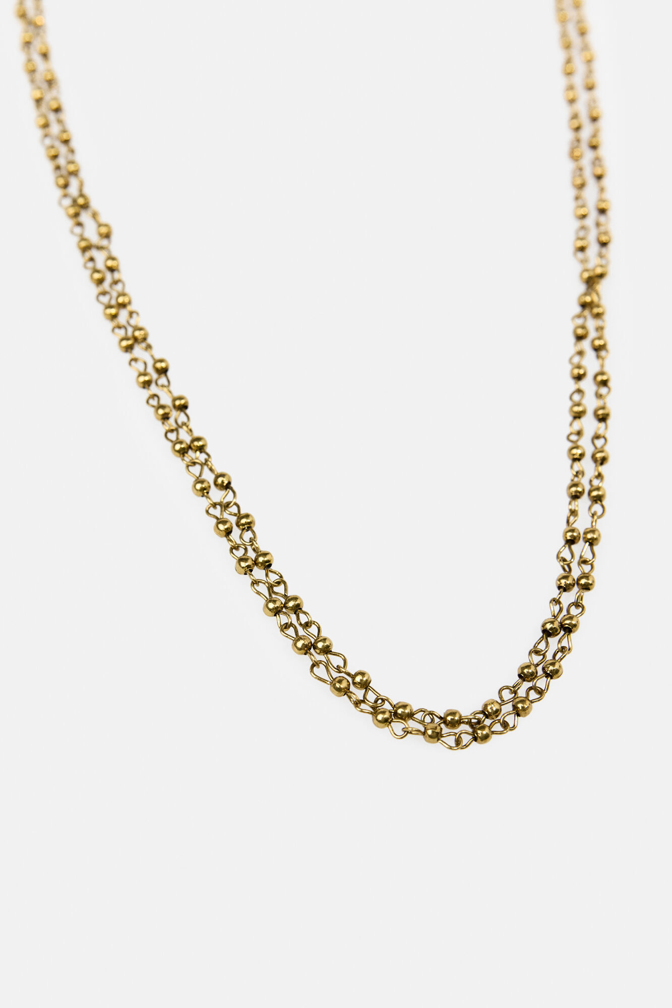 Hoss Intropia Luciana. Collar beads ba&ntilde;ado en oro