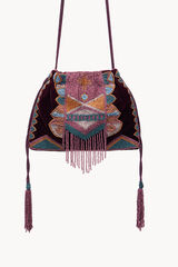 Hoss Intropia Diana. Bolso bordado con abalorios Lila
