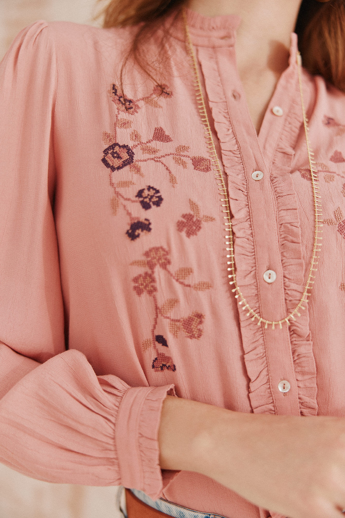 pedro del hierro Blusón bordado Envío gratis Ropa