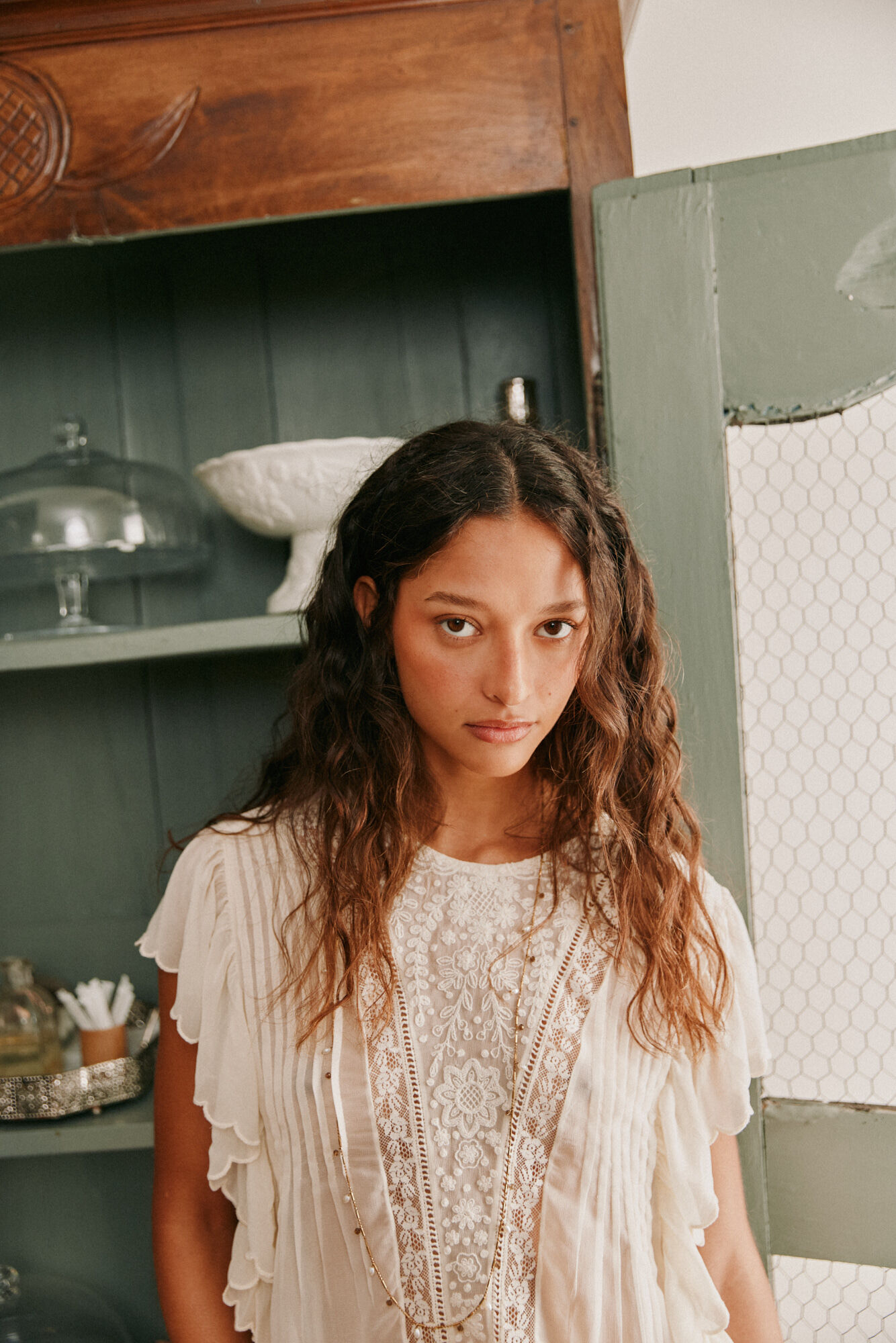 Hoss Intropia Cindy. Romantic blouse Ivory