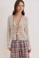 Hoss Intropia Itziar. Knitted cardigan Ivory
