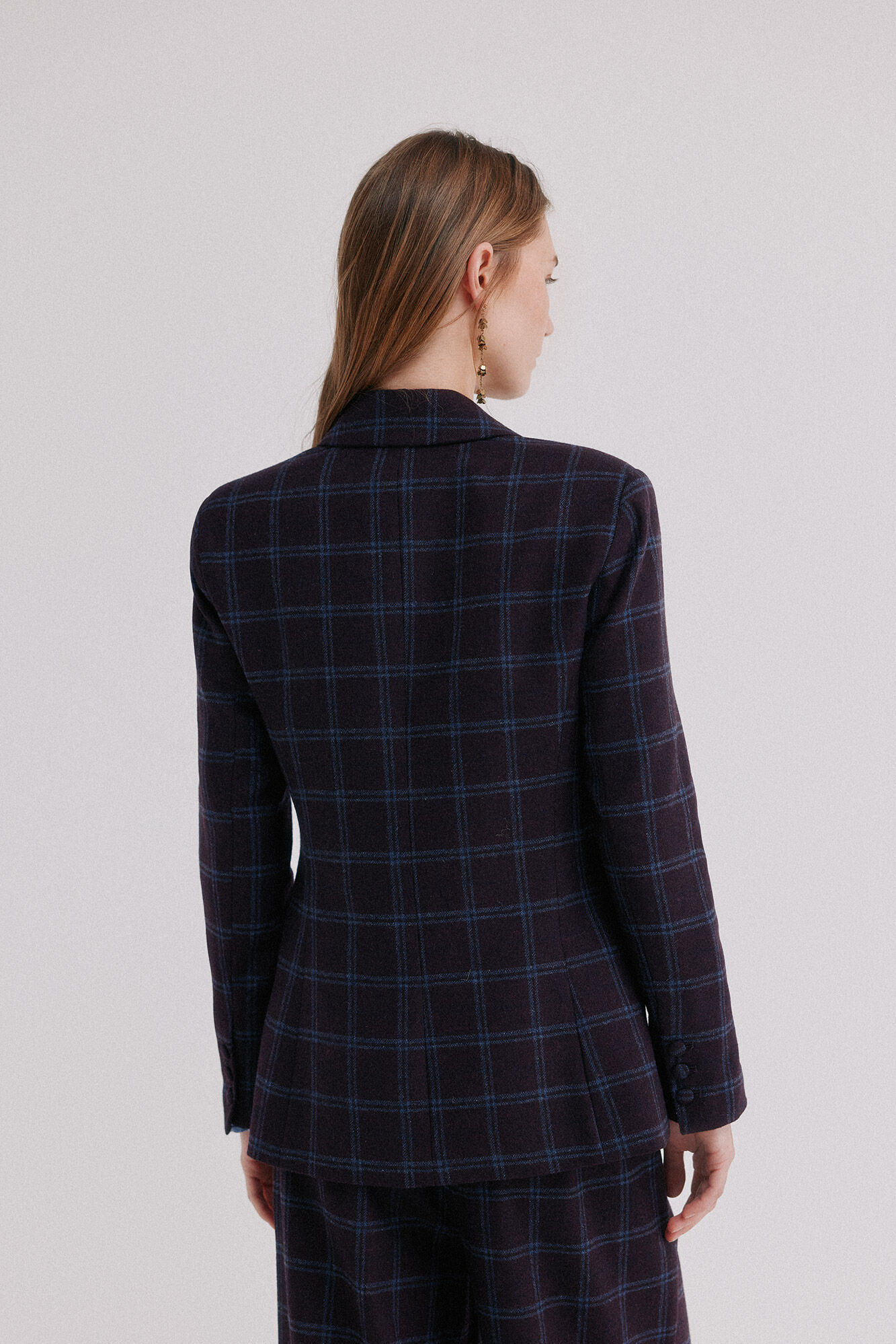 Hoss Intropia Emerald. Blazer cuadros Azul marino
